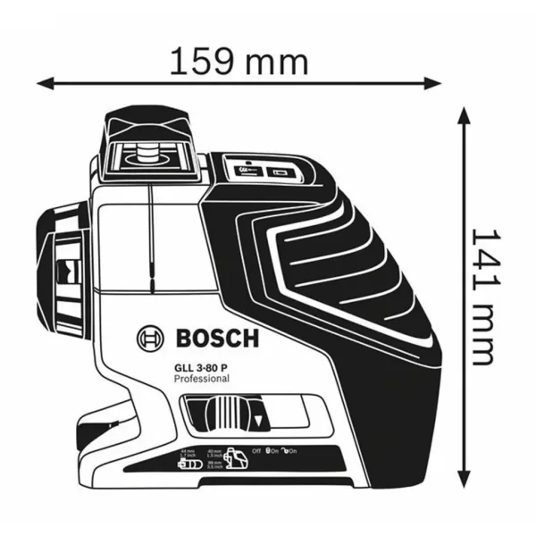 ترازلیزری بوش خطی سه خط مدل GLL 3-80 P+BS 150
