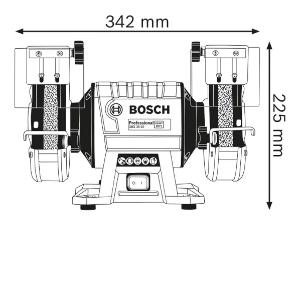 سنگ رومیزی دوطرفه 350 وات بوش مدل GBG 35-15